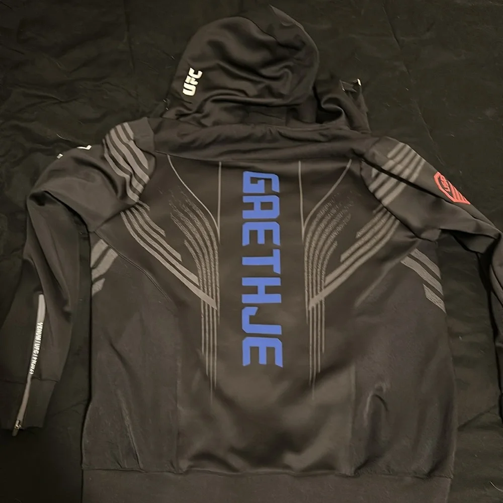 UFC Mens XL Venum zip Hoodie-Justin Gaethje - Picture 8 of 12